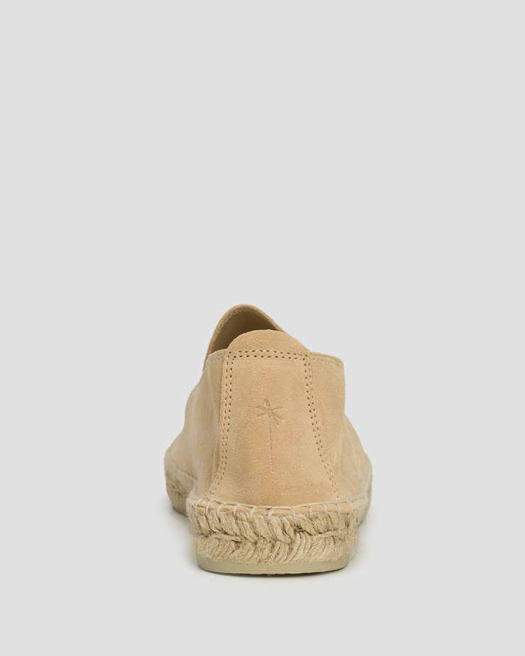 Espadrillas in camoscio da uomo Manebi Hamptons Flat Espadrilles beige