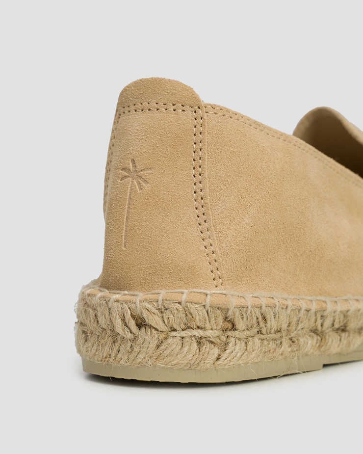 Espadrillas in camoscio da uomo Manebi Hamptons Flat Espadrilles beige