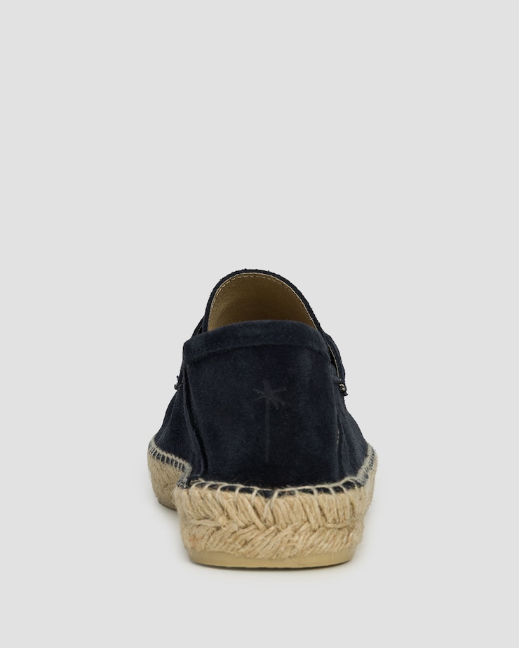 Loafer in camoscio da uomo Manebi Hamptons Loafers Espadrilles blu scuro