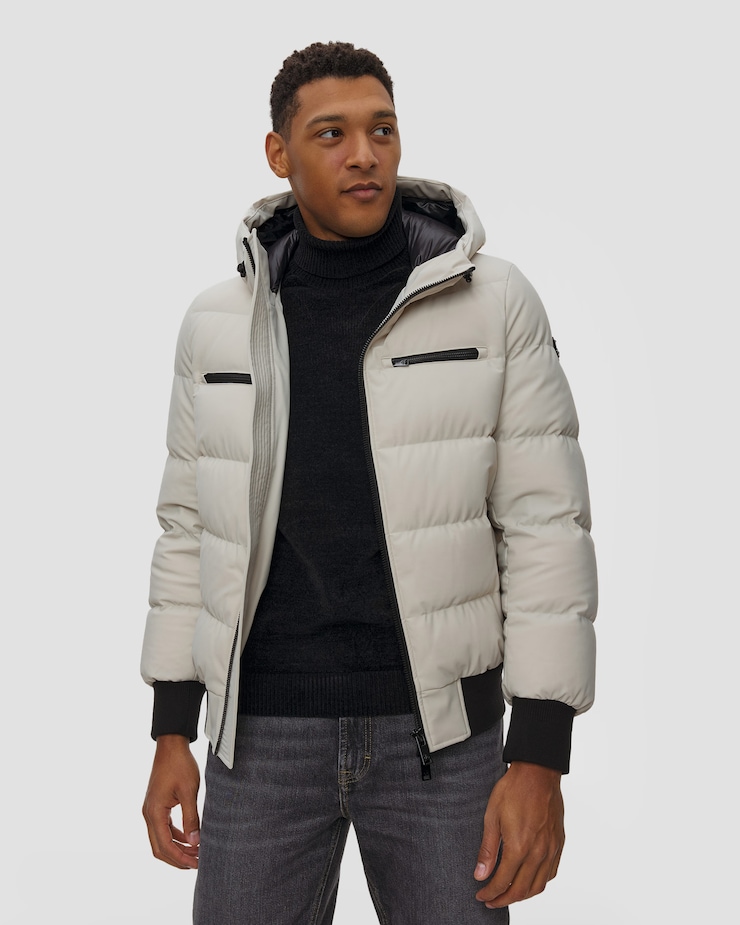 Piumino da uomo Moose Knuckles Soho Bomber, Colore/Disegno: Biały