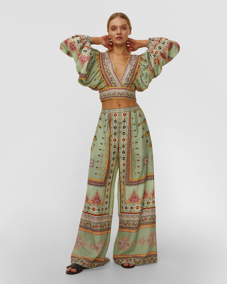 Chemise en lin pour femmes Camilla Cropped