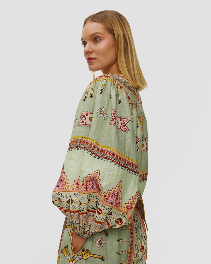 Chemise en lin pour femmes Camilla Cropped