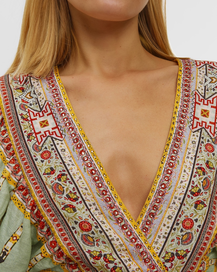 Chemise en lin pour femmes Camilla Cropped