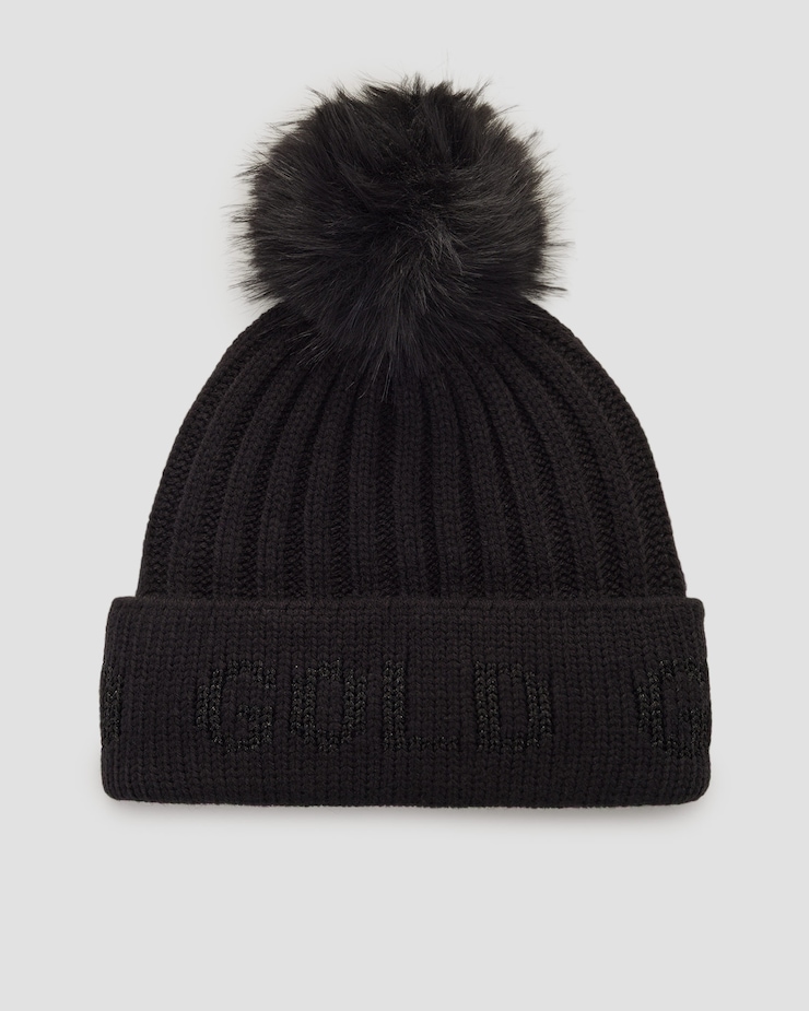 Bonnet en laine pour femmes Goldbergh HODD noir, Couleur: Czarny