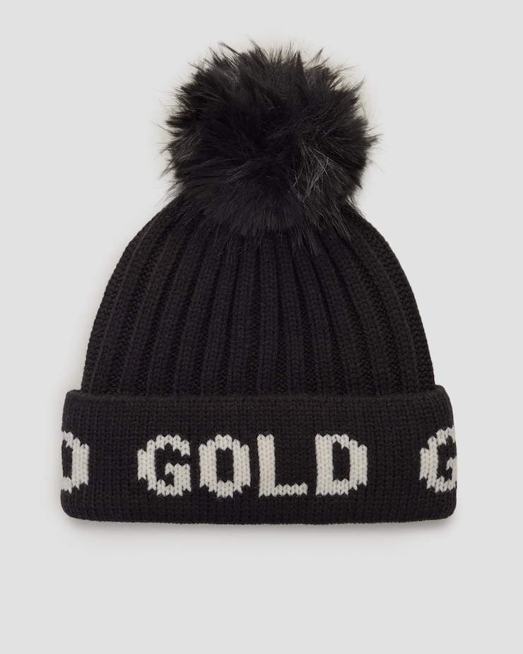 Bonnet en laine pour femmes Goldbergh HODD noir