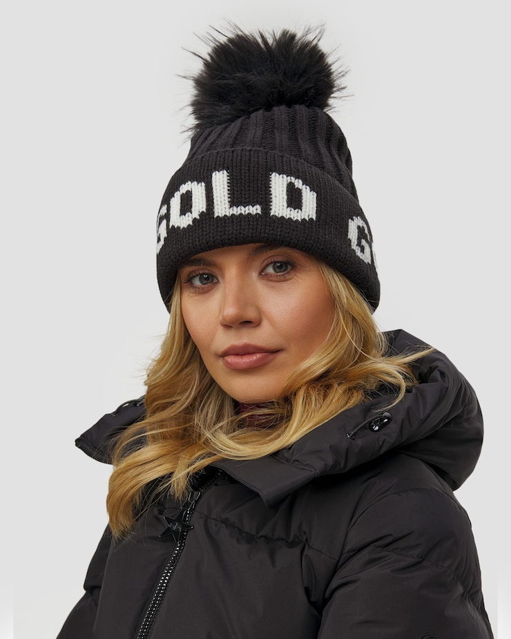 Bonnet en laine pour femmes Goldbergh HODD noir