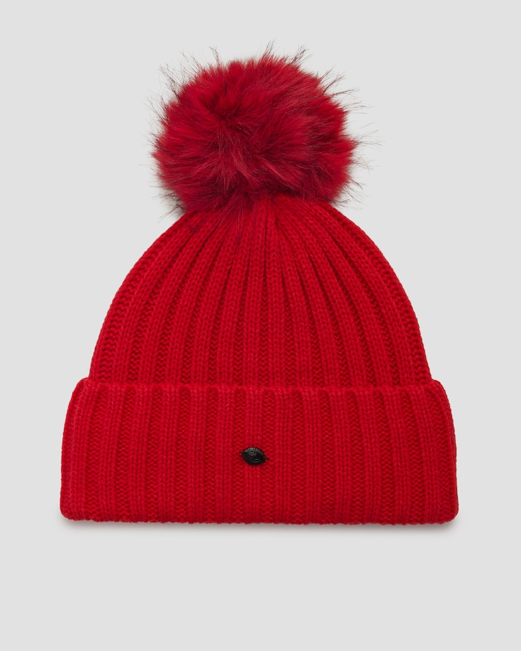 Bonnet en laine pour femmes Goldbergh UNA rouge, Couleur: Czerwony