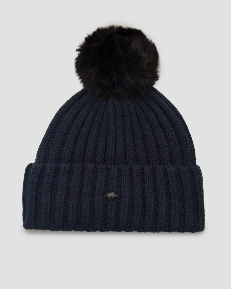 Bonnet en laine pour femmes Goldbergh UNA bleu marine, Couleur: Granatowy