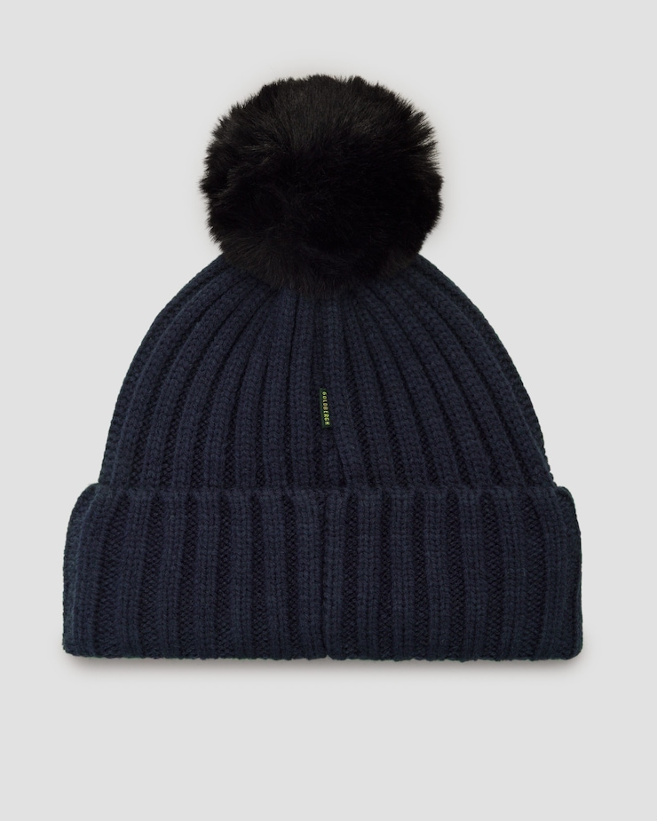 Bonnet en laine pour femmes Goldbergh UNA bleu marine