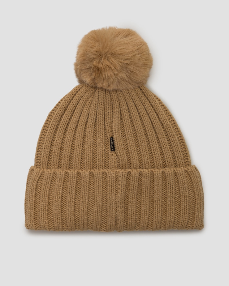Bonnet en laine pour femmes Goldbergh UNA beige