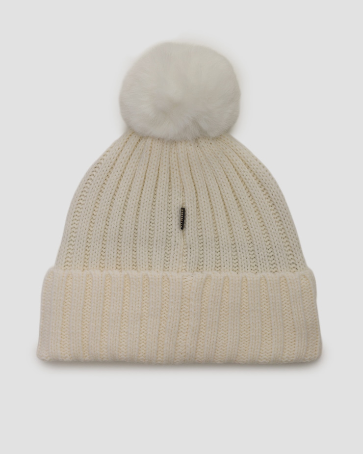 Bonnet en laine pour femmes Goldbergh UNA crème