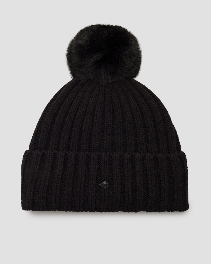 Bonnet en laine pour femmes Goldbergh UNA noir