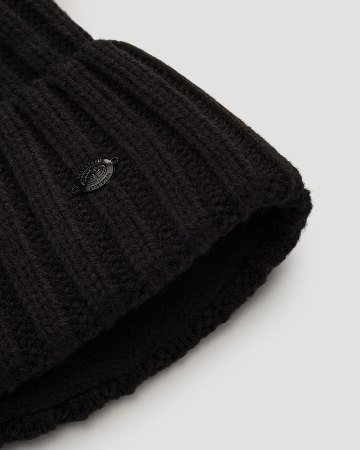 Bonnet en laine pour femmes Goldbergh UNA noir