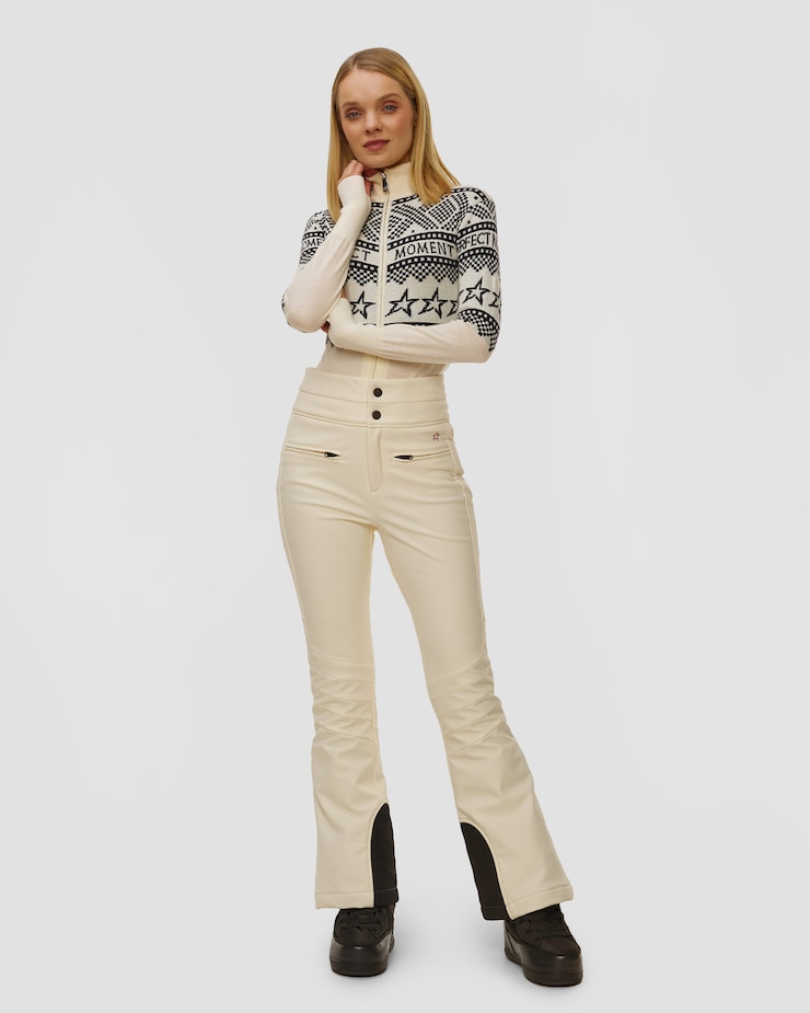 Pantaloni bianchi da sci da donna Perfect Moment Aurora Hw Ski Pant