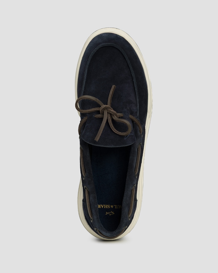 Pantofi laofer din piele de căprioară pentru bărbați Paul&Shark Yacht Club bleumarin