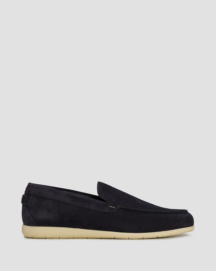 Pantofi laofer din piele de căprioară pentru bărbați Paul&Shark Portofino bleumarin