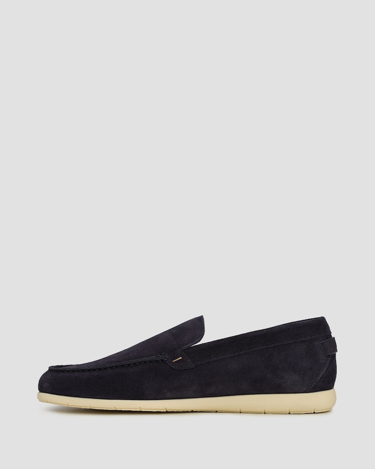 Pantofi laofer din piele de căprioară pentru bărbați Paul&Shark Portofino bleumarin
