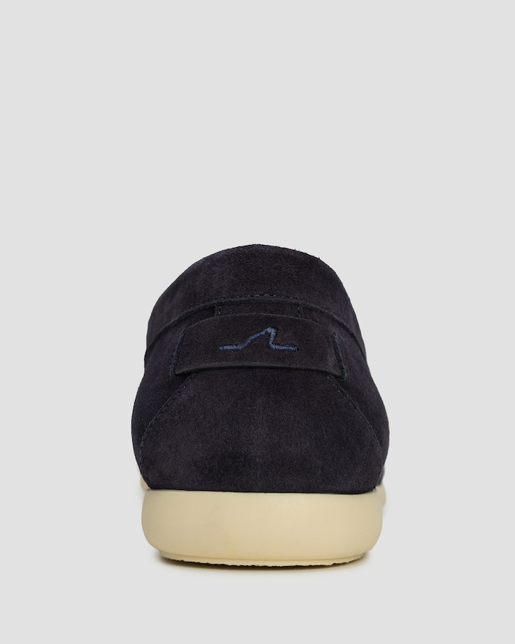 Pantofi laofer din piele de căprioară pentru bărbați Paul&Shark Portofino bleumarin