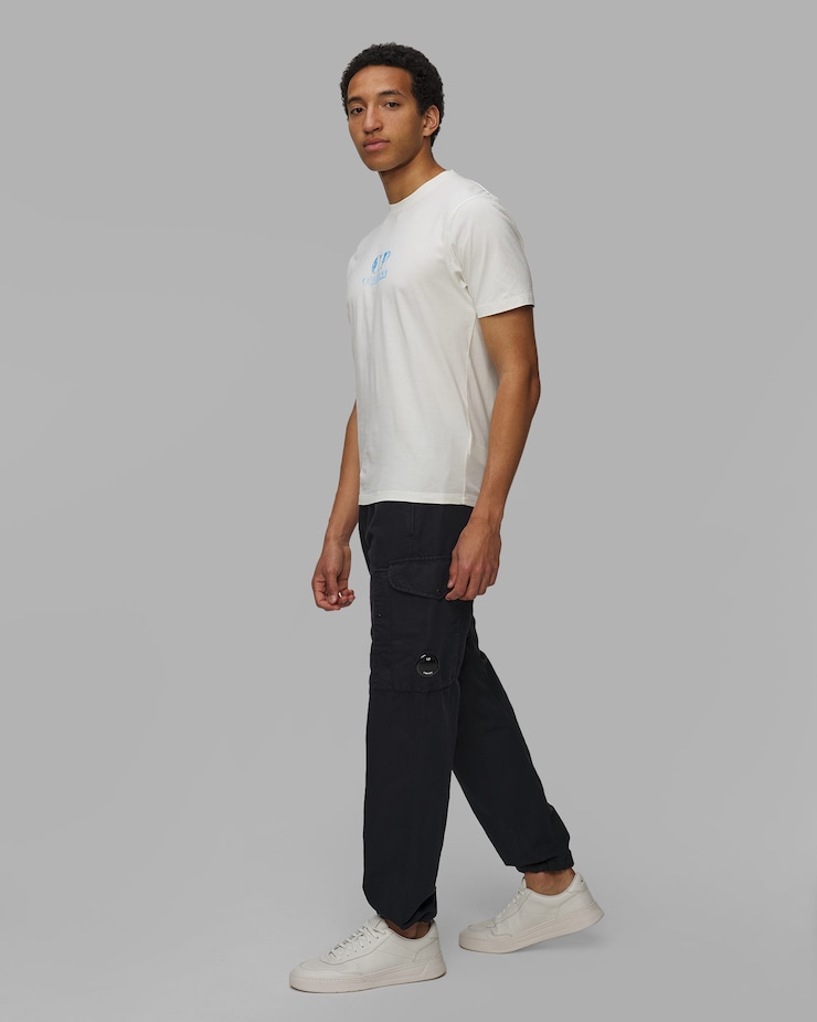 Pánské kalhoty C.P. Company Cotton/Linen Loose Pants v Tmavě Modré Barvě
