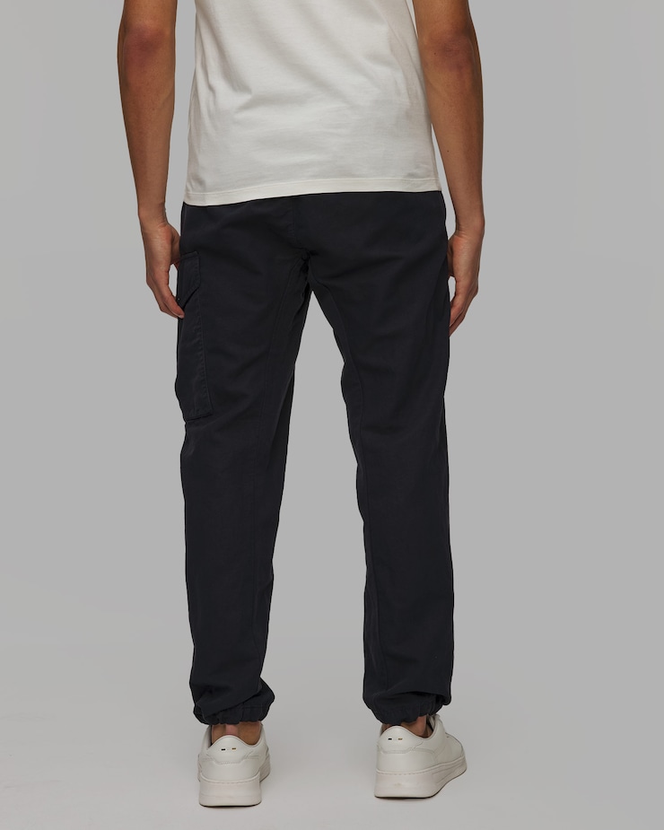 Pánské kalhoty C.P. Company Cotton/Linen Loose Pants v Tmavě Modré Barvě
