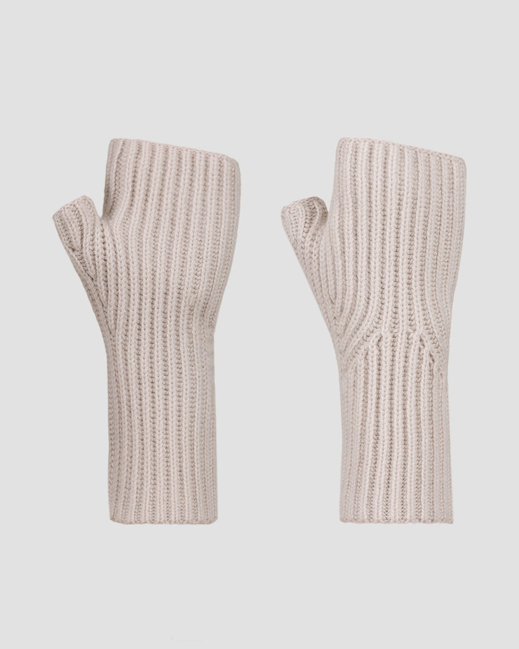 Mitaines en cachemire pour femmes Allude beige, Couleur: Beżowy