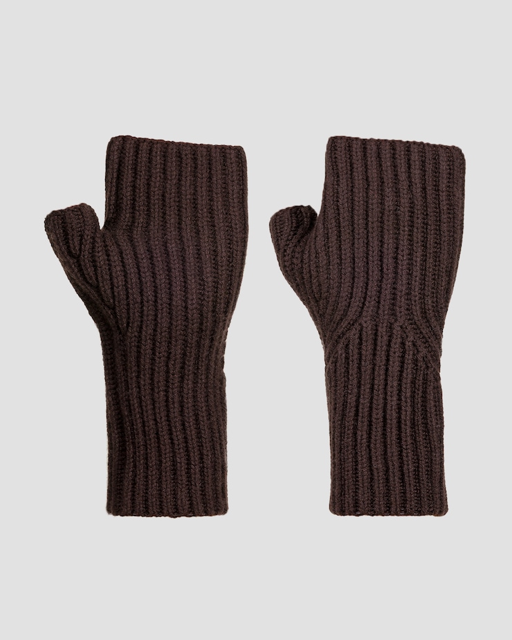 Mitaines en cachemire pour femmes Allude marron, Couleur: Brązowy