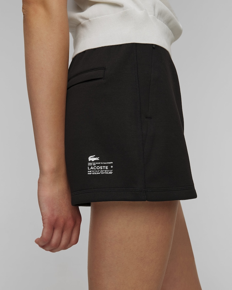 Shorts neri da donna Lacoste
