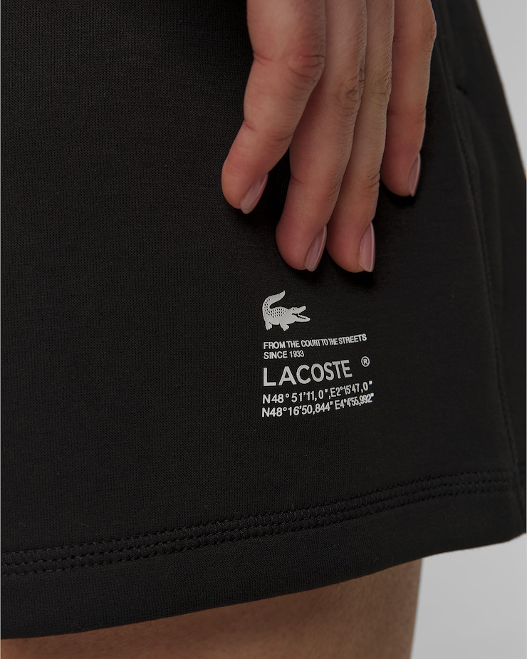Shorts neri da donna Lacoste