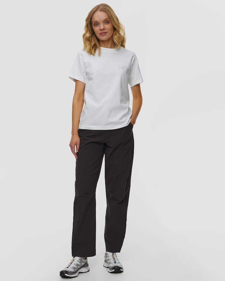 T-shirt damski Arcteryx Kragg Cotton Little Bird Crew SS W biały