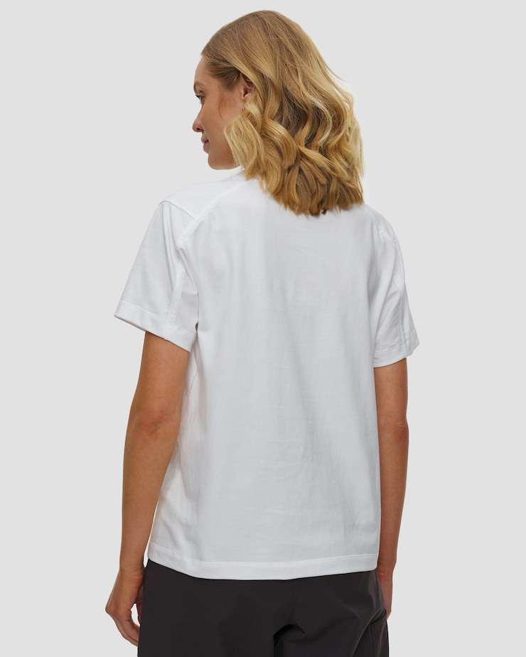 T-shirt damski Arcteryx Kragg Cotton Little Bird Crew SS W biały