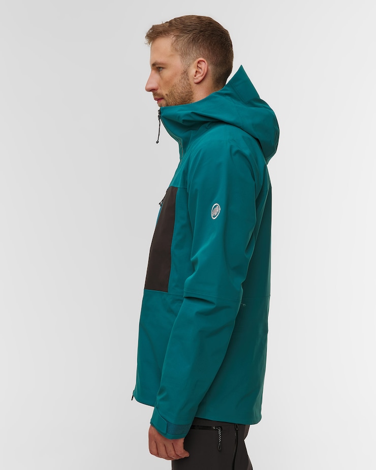 Men's ski Mammut Stoney HS Hooded jacket Men turquoise