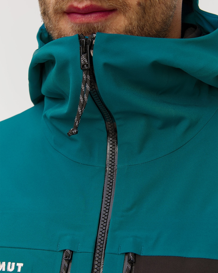 Men's ski Mammut Stoney HS Hooded jacket Men turquoise