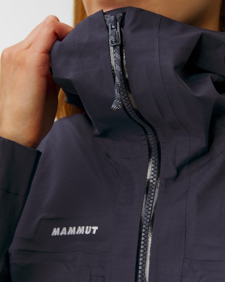 Giacca hardshell da donna Mammut Taiss HS Hooded Jacket Women blu scuro