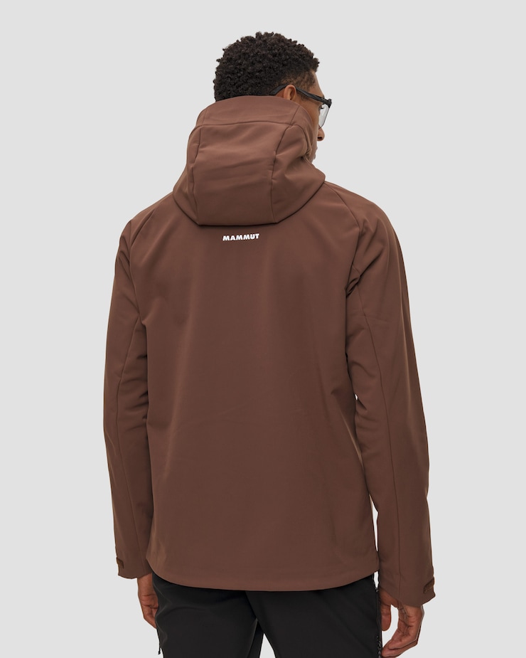 Kurtka softshellowa męska Mammut Winterfield So Hooded Jacket Men brązowa