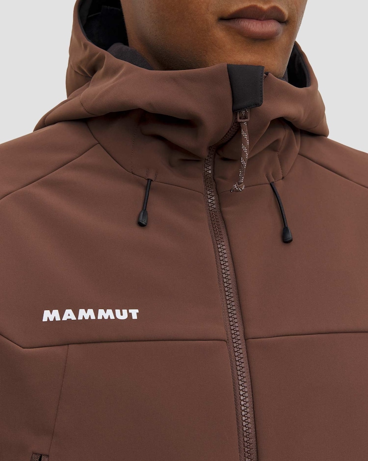 Kurtka softshellowa męska Mammut Winterfield So Hooded Jacket Men brązowa
