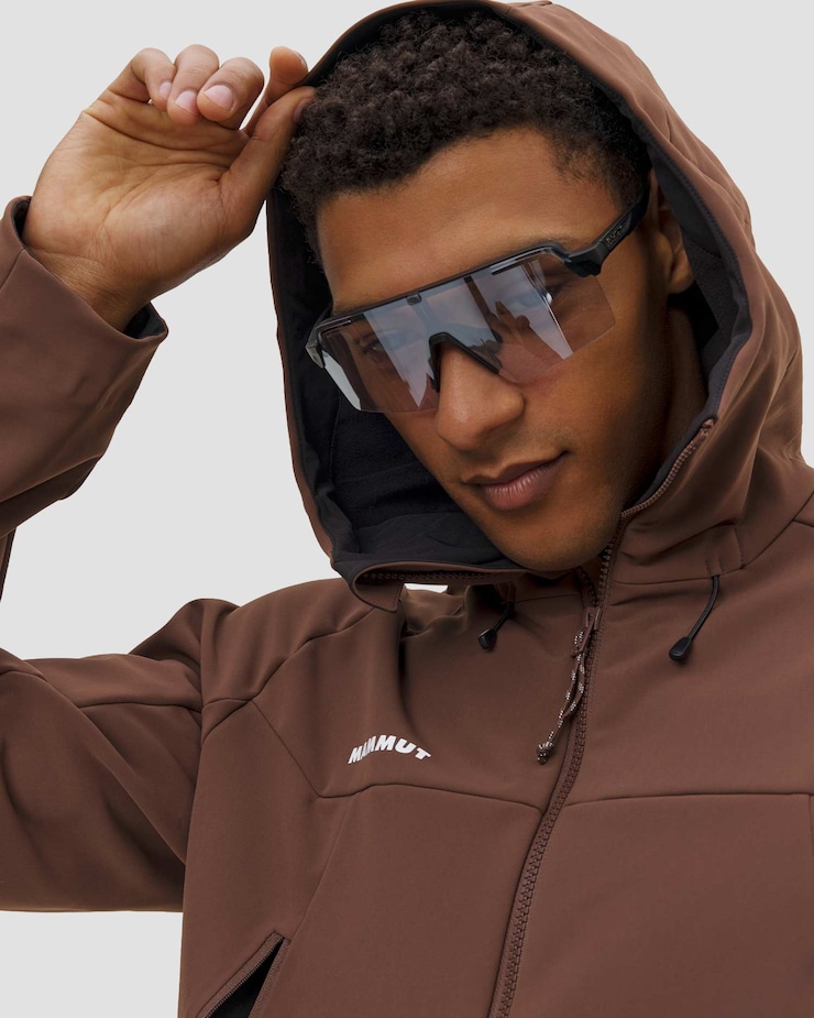 Kurtka softshellowa męska Mammut Winterfield So Hooded Jacket Men brązowa