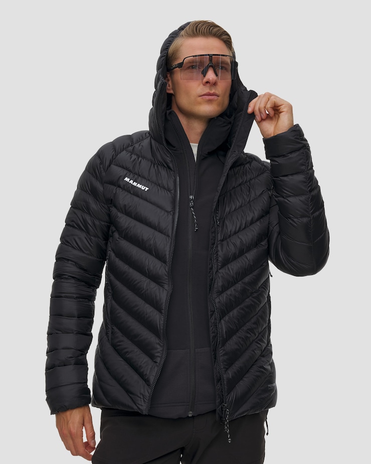Piumino da uomo Mammut Broad Peak IN Hooded Jacket Men nero, Colore/Disegno: Czarny