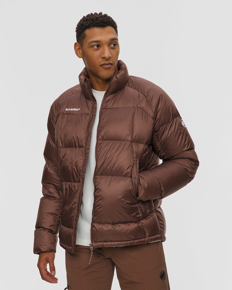 Veste en duvet pour hommes Mammut Glacier Glow IN Jacket Men marron