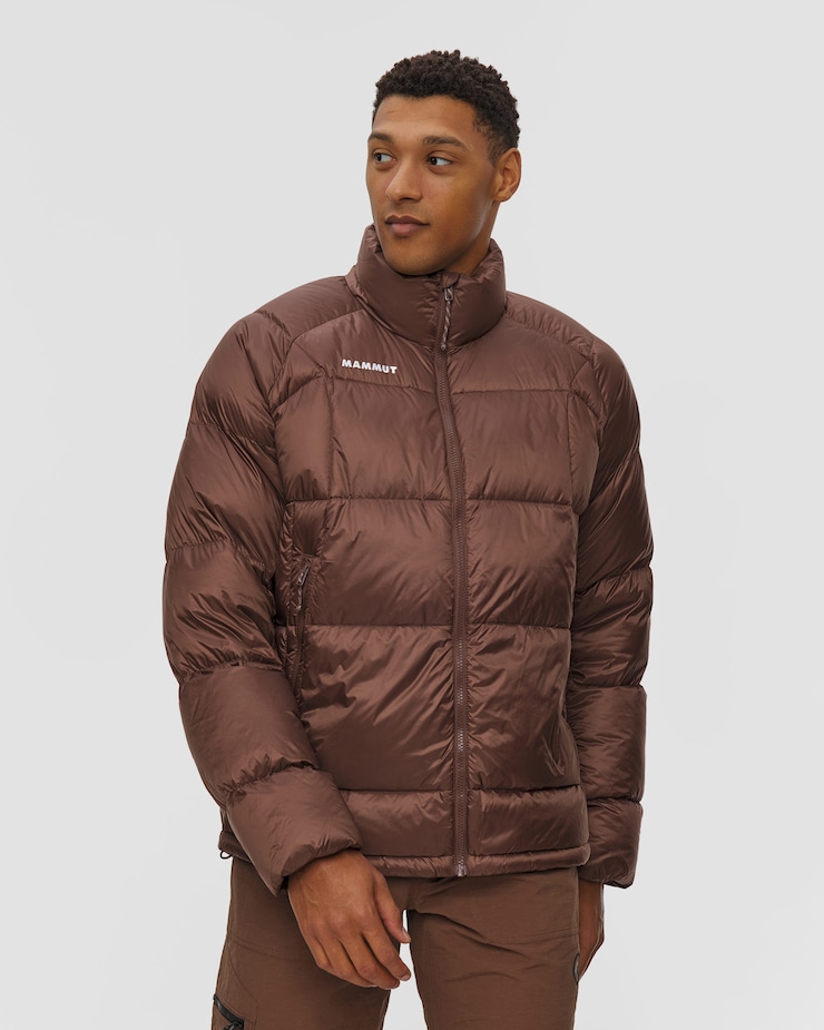 Veste en duvet pour hommes Mammut Glacier Glow IN Jacket Men marron