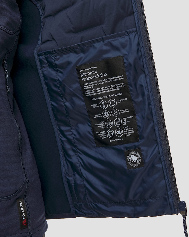 Tmavě modrá pánská bundomikina Mammut Sender IN Hybrid Jacket Men