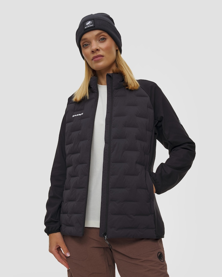Giacca ibrida da donna Mammut Sender In Hybrid Jacket Women nera, Colore/Disegno: Czarny
