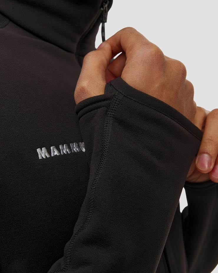 Felpa in pile da uomo Mammut Aconcagua ML Jacket Men nera