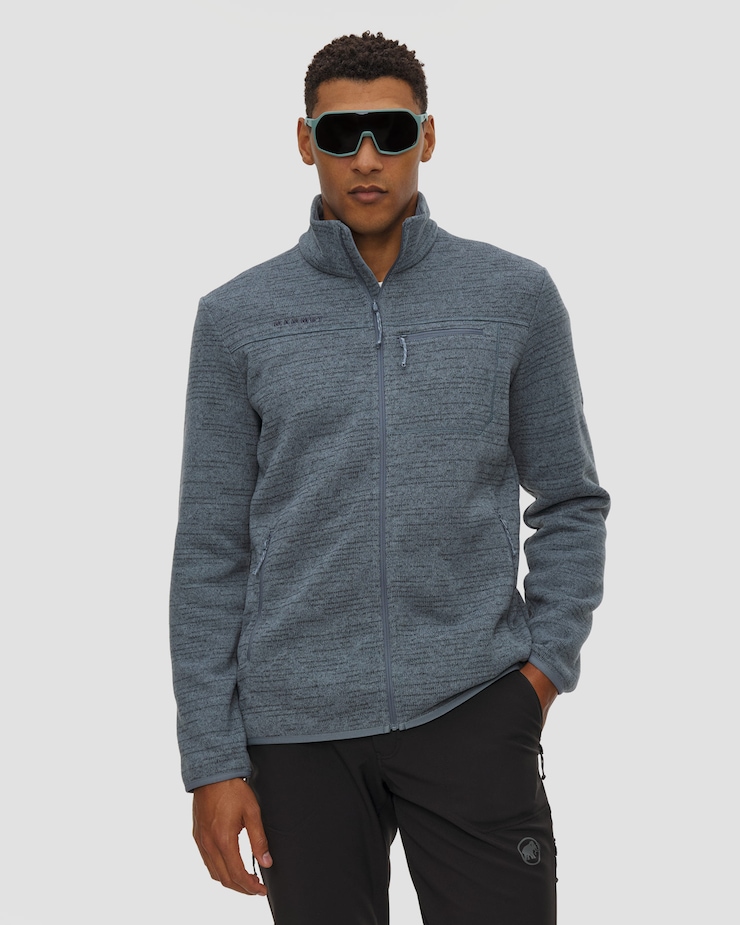 Sweat-shirt pour hommes Mammut Arctic IV ML Hooded Jacket Men gris-bleu