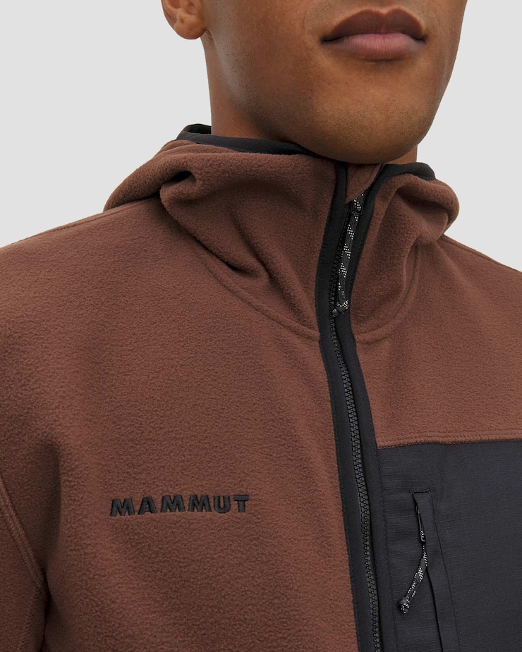Bluza midlayer męska Mammut Tamaro ML Hooded Jacket Men brązowo-czarna