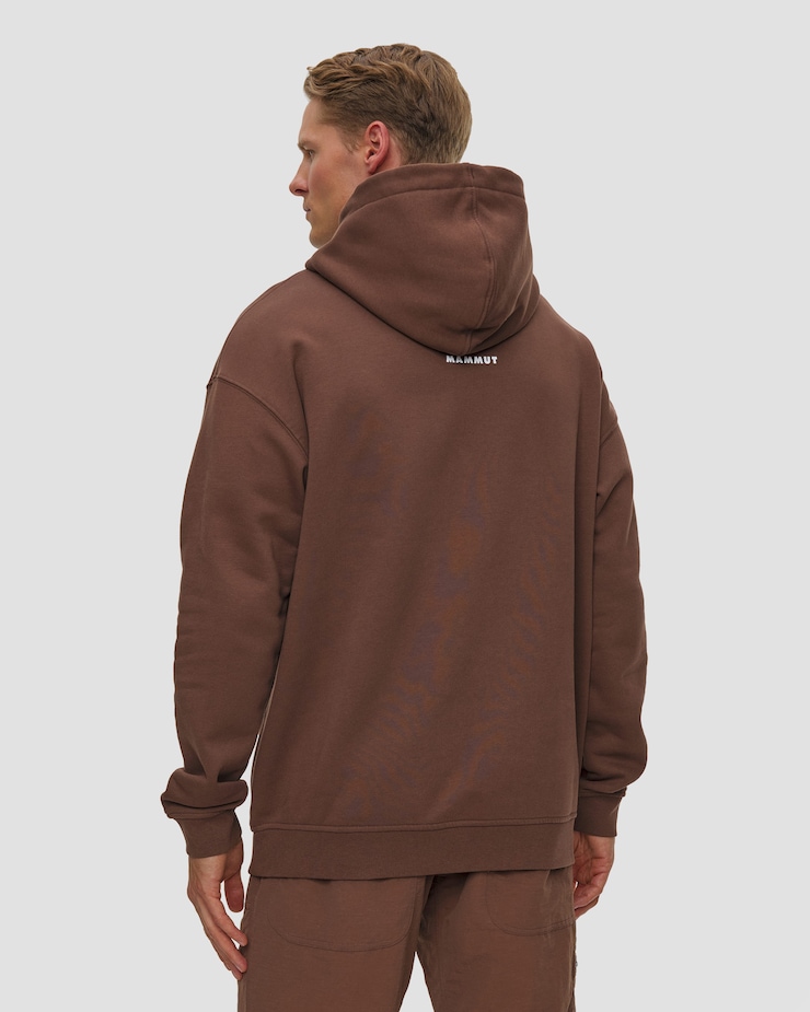 Felpa da uomo Mammut Mammut Base ML Hoody Mini Logo marrone
