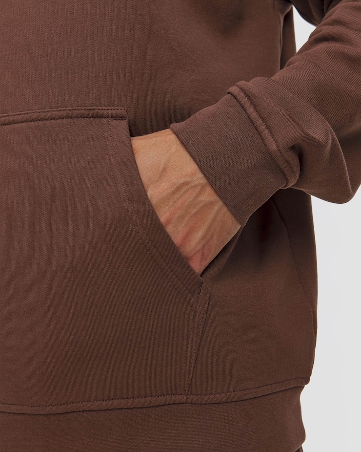Felpa da uomo Mammut Mammut Base ML Hoody Mini Logo marrone