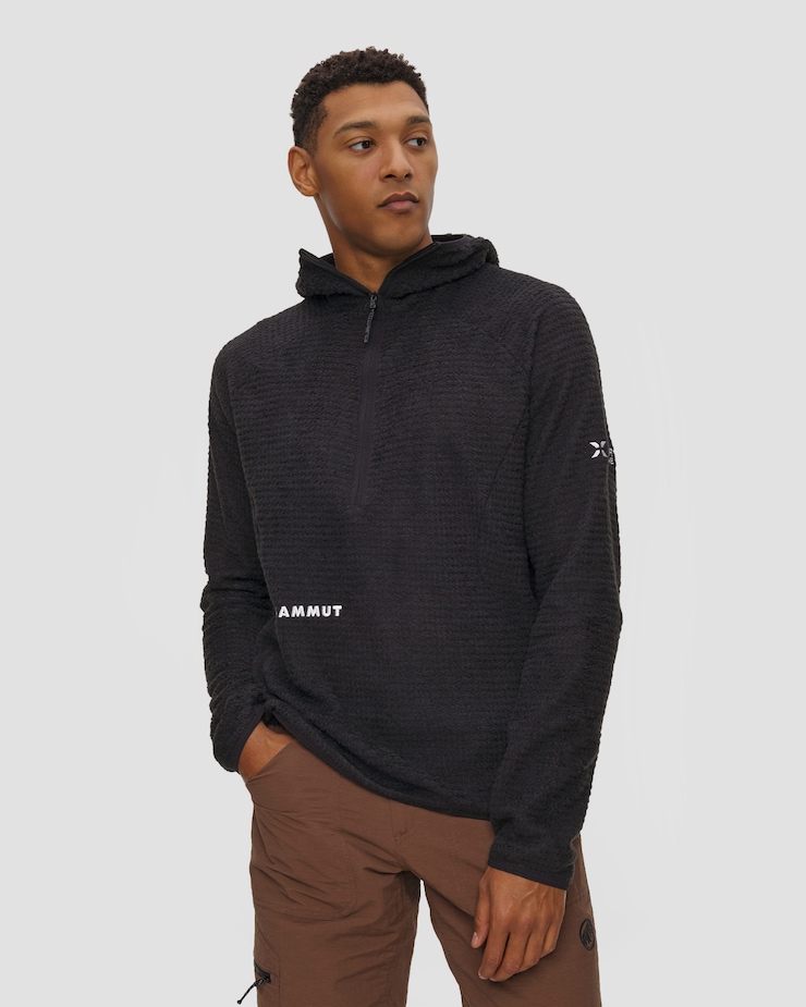 Bluza midlayer męska Mammut Eiger Free Ml Air Half Zip Hoodie Men czarna