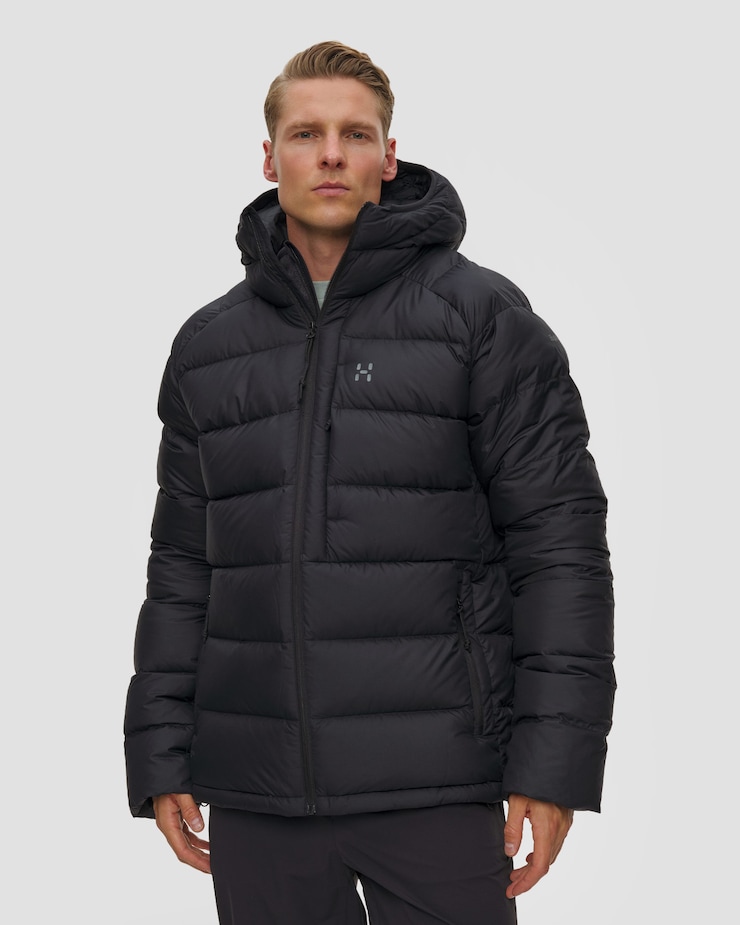 Pánská péřová bunda Haglofs Rosson Down Hood v černé barvě