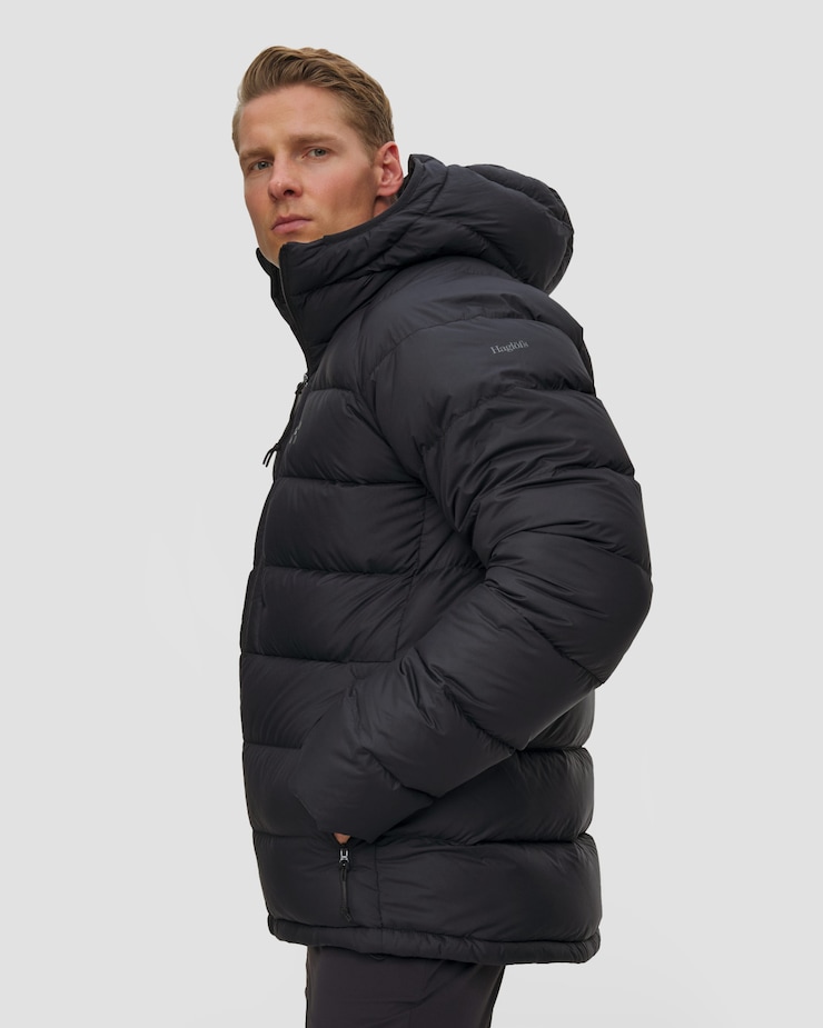 Pánská péřová bunda Haglofs Rosson Down Hood v černé barvě