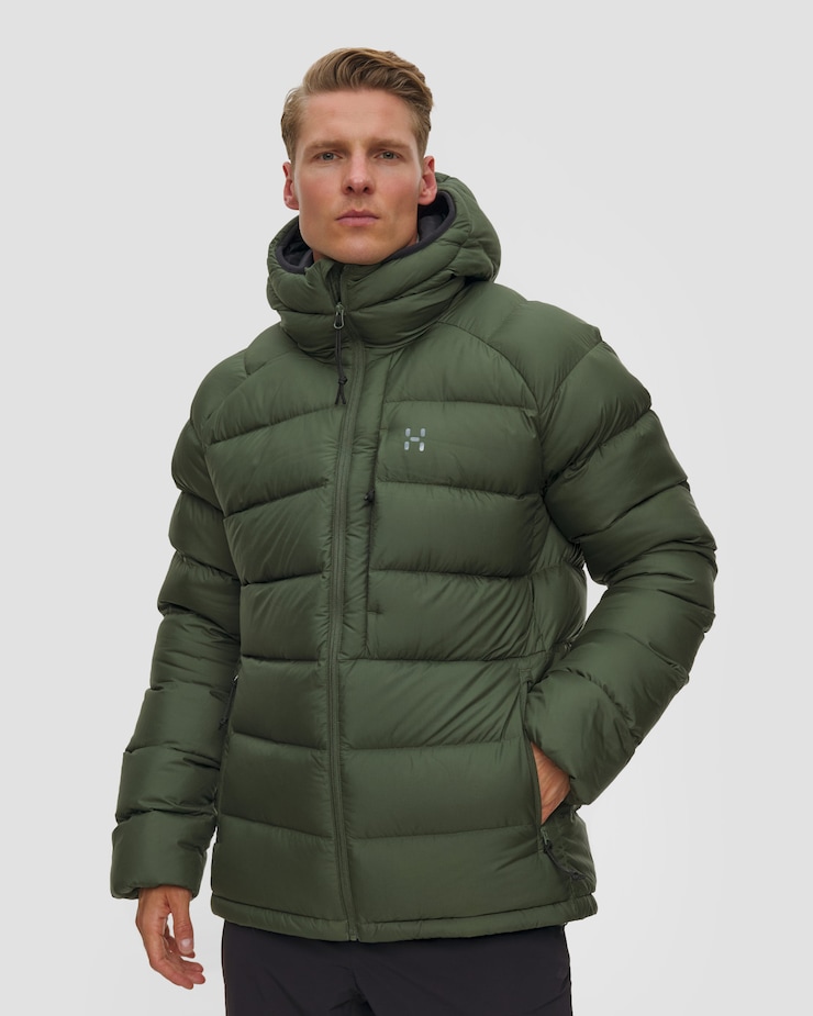 Pánská péřová bunda Haglofs Rosson Down Hood v černé barvě